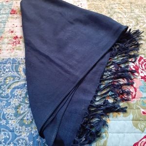 Navy Pashmina scarf.